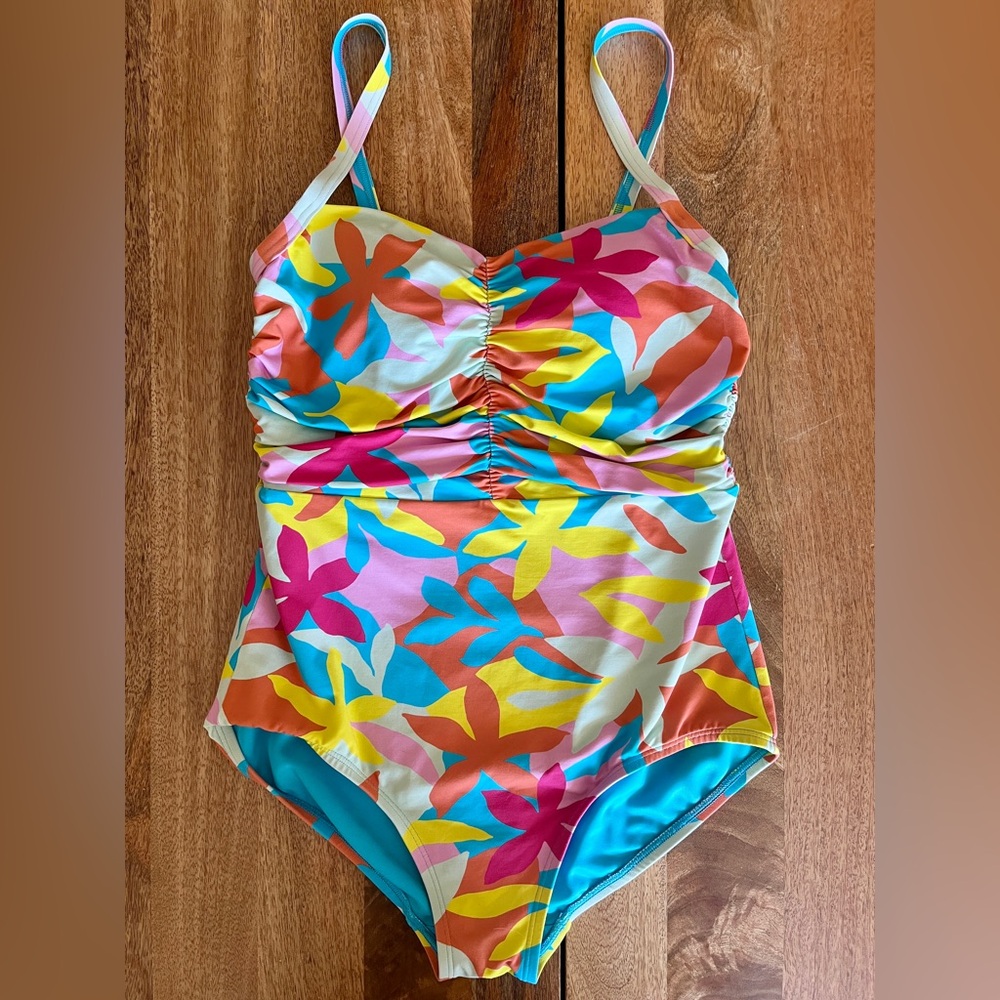Lands' End Colorful Floral Women's One Piece